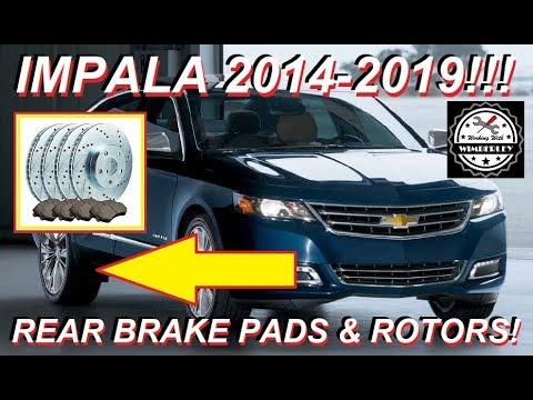 Chevy Impala Rear Brake Pad & Rotor Replacement 2014-2019 3.6L VVT V6 2.5L ECOTEC LS LT LTZ Premier