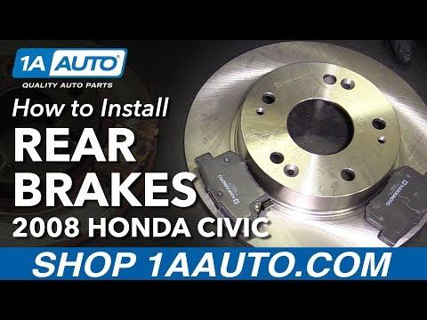 How to Replace Rear Brake Pads Rotors 06-11 Honda Civic