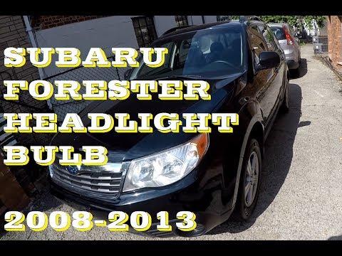 How to change replace Headlight bulb in Subaru Forester. 2008–2013