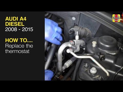 How to replace the thermostat on the Audi A4 2011 to 2016