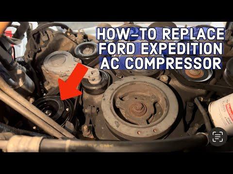 How To Replace Ford Expedition AC Compressor 5.4 Engine