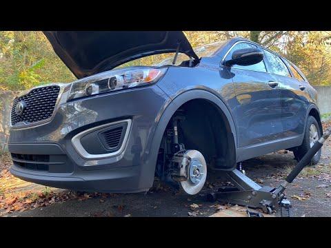 2016 - 2018 Kia Sorento Front Brake pads and rotors replacement (step by step)