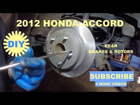 How to replace rear brake pads and rotor on 2012 Honda accord 2.4L