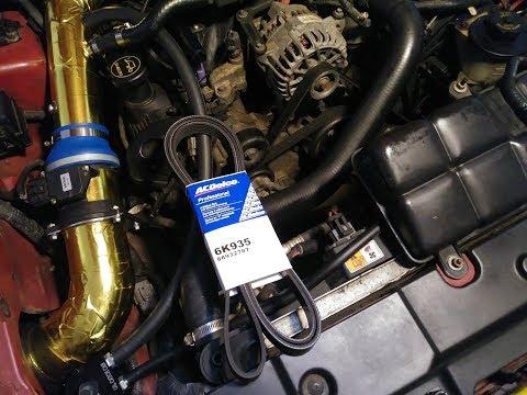Ford Mustang Serpentine Belt Replacement Without Tool!