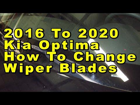 Kia Optima How To Change Wiper Blades 2016 2017 2018 2019 & 2020 4th Gen With Sizes & Part Numbers
