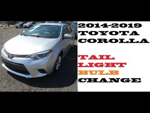 How to change Tail light bulbs in Toyota Corolla 2014-2019