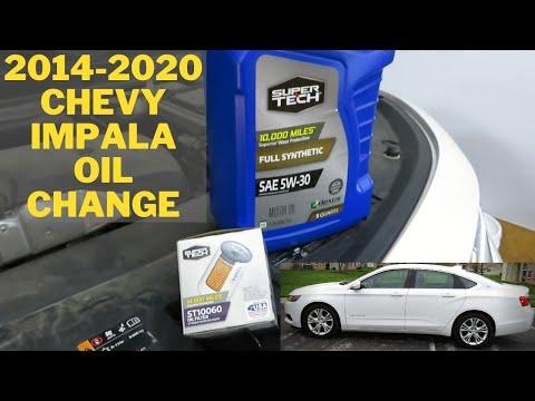 2014-2020 Chevy Impala 2.5L Oil and Oil Filter Change