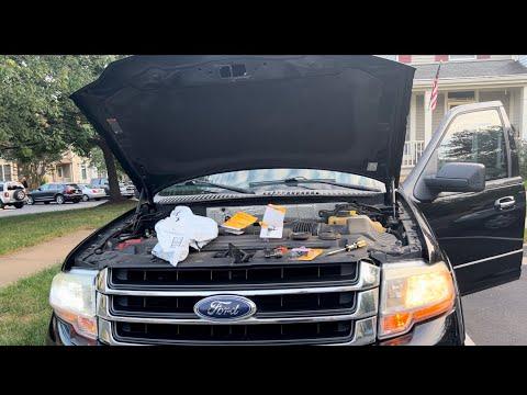 How to replace headlight bulbs on a 2016 Ford Expedition.