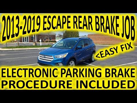 2013-2018 Ford Escape Rear Brake Pad Change (with EPB procedure) electronic parking brake