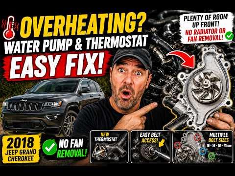 How To Replace 2018 Jeep Grand Cherokee 3.6 Water pump