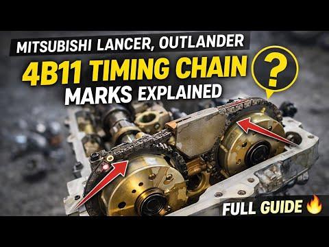 Mitsubishi Lancer, outlander 4B11 Engine Timing Chain Marks Explained