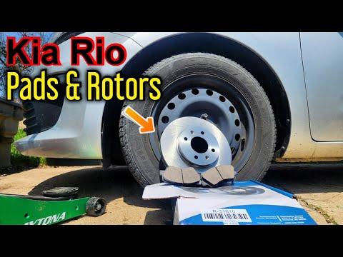 2012-2017 Kia Rio Brake Pads & Rotors Front & Rear - Replace Remove Install