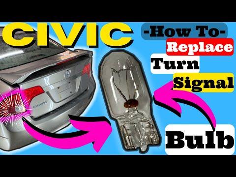 Honda Civic How to Replace Rear Turn Signal Light Bulb 2006 2007 2008 2009 2010 2011 Replacement