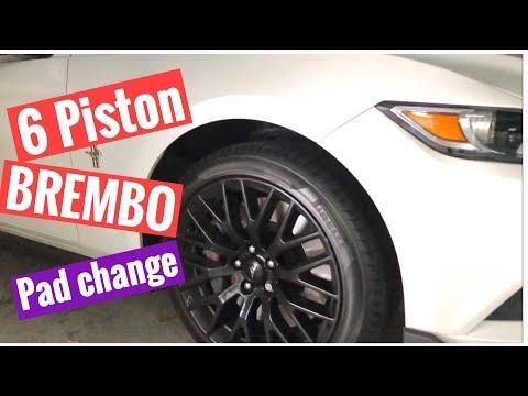 2017 Mustang Gt 6 Piston Brembo pad change. EASY!!