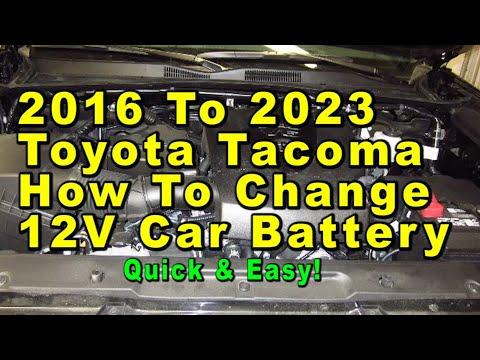 2016 To 2023 Toyota Tacoma How To Change 12V Car Battery With Group Size - Quick & Easy