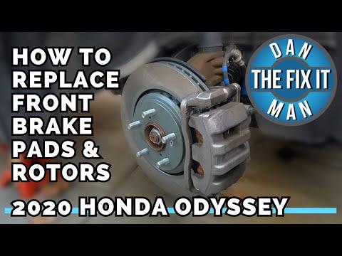 2018 - 2023 HONDA ODYSSEY - HOW TO REPLACE FRONT BRAKE PADS & ROTORS - DIY - WITH TORQUE SPECS!