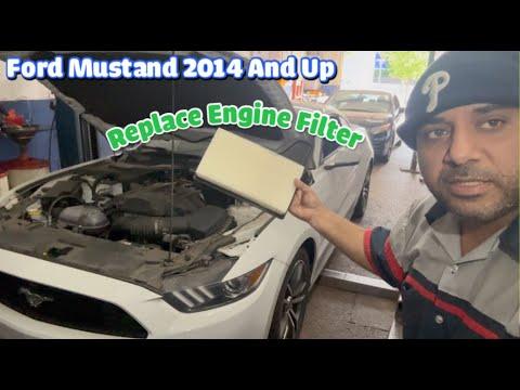 Engine Air Filter replacement Ford Mustang 2014 2015 2016 2017 2018