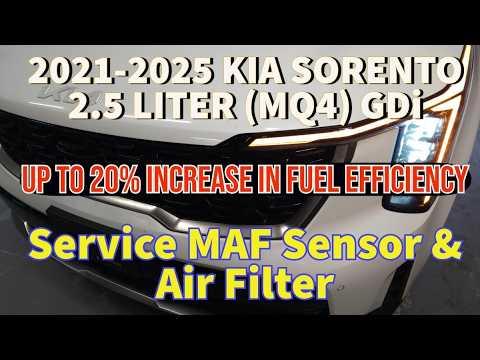 2021-2025 KIA SORENTO (MQ4) 2.5L (GDi) Replace Mass Air Flow Sensor and Air Filter