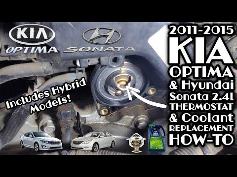 2011-2015 Kia Optima/Hyundai Sonata Thermostat & Coolant Replacement How To