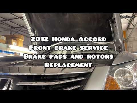 How To 2012 Honda Accord Front Brake Service/Honda Brake Pads & Rotors Replacement Procedure #brakes