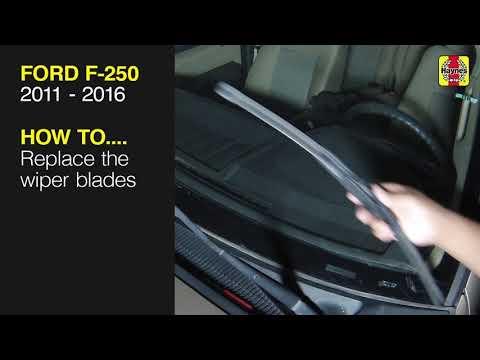 How to Replace Front Windshield Wiper Blades on a 2016 Ford F-250 Super Duty