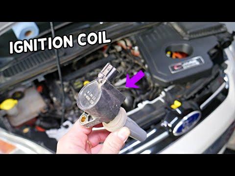 IGNITION COIL REPLACEMENT REMOVAL LOCATION FORD C-MAX FORD FUSION LINCOLN MKZ HYBRID ENERGI