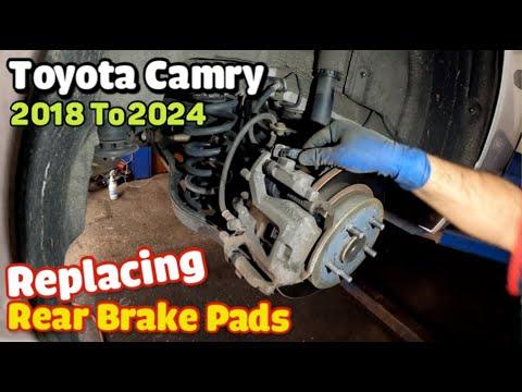 How to replace rear brake pads on Toyota Camry 2018 2019 2020 2021 2022 2024