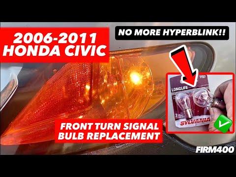 2006-2011 HONDA CIVIC FRONT TURN SIGNAL BULB REPLACEMENT - SYLVANIA 1157 BULB