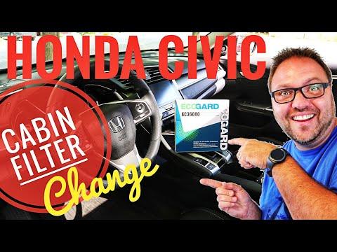 Honda Civic Cabin Air Filter Replacement - 2016 2017 2018 2019 2020 2021