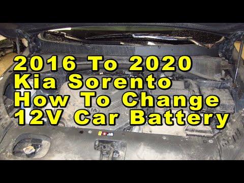 Kia Sorento How To Change 12V Car Battery 2016 2017 2018 2019 & 2020 With Group Size & Part Numbers