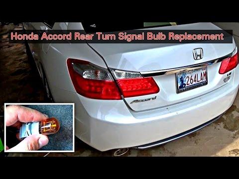 How to Replace rear left or rear right turn signal bulb on Honda Accord 2012 2013 2014 2015 2016