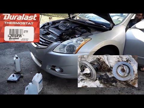 2011 Nissan Altima 2.5 Thermostats replaced/PCV location/air filter/Amsoil coolant refill/St.Nick