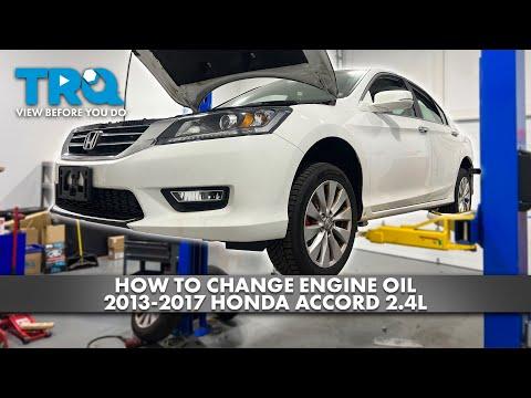 How to Change Engine Oil 2013-2017 Honda Accord 2.4L