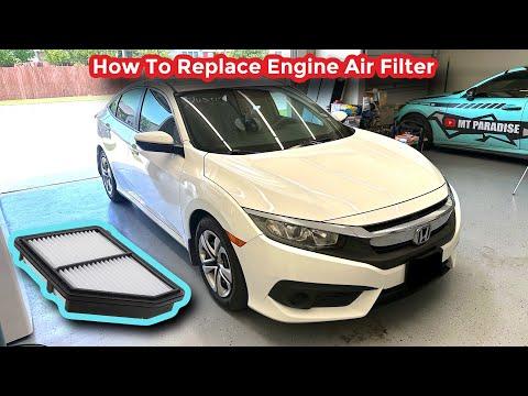 How To Replace Honda Civic Engine Air Filter 2016-2022