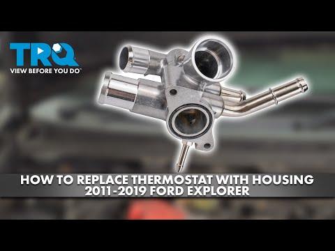 How to Replace Thermostat & Housing Assembly 2012-2019 Ford Explorer