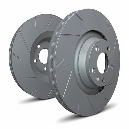 SP Performance Straight Slotted Brake Rotor Set, Grey