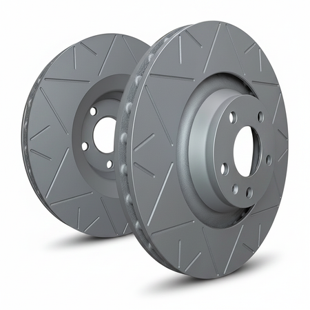 SP Performance Peak Series Slotted Brake Rotor Set, Grey