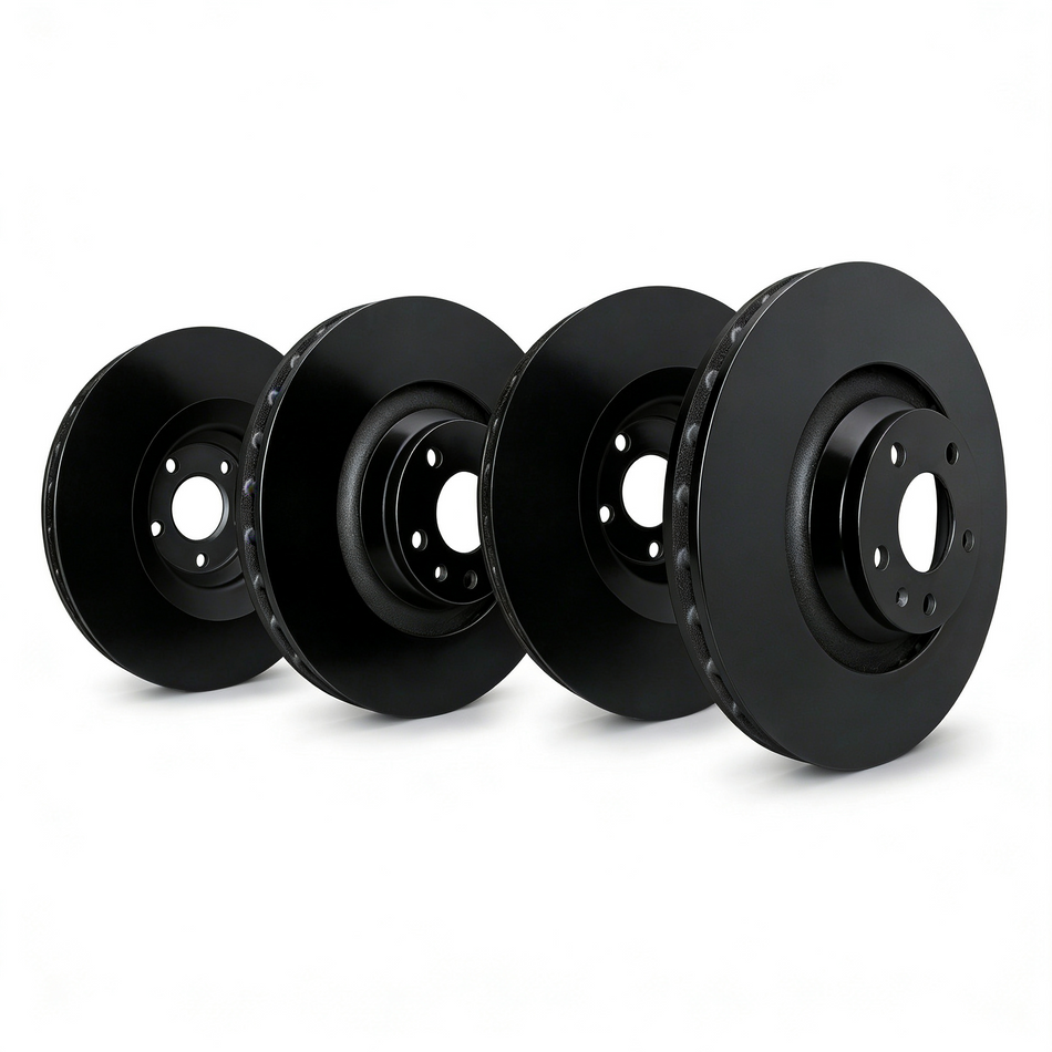 SP Performance Plain Brake Rotor Set, Black