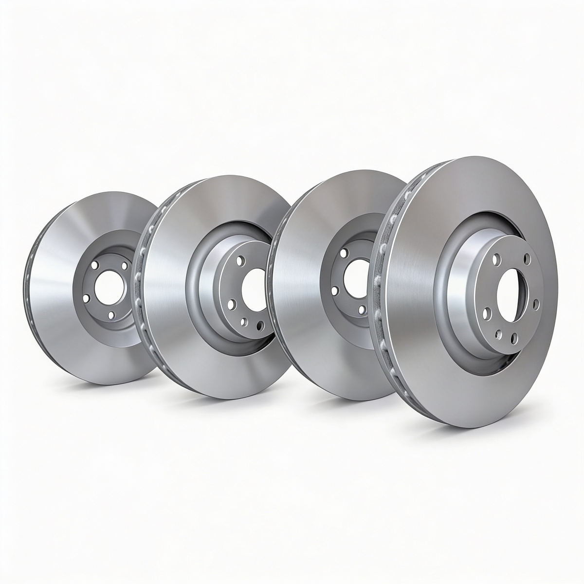 SP Performance Plain Brake Rotor Set, Silver
