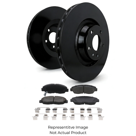 SP Performance Plain Rotor and Pad Kit, Black