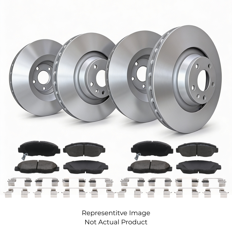 SP Performance Plain Rotor and Pad Kit, Silver