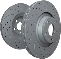 Gray zinc double drilled and slotted rotor
